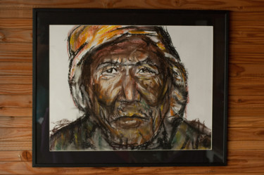 Drawing titled "tibetain" by Catherine Krieger Henry, Original Artwork, Pastel