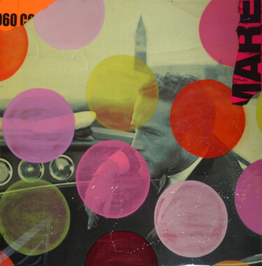 Collages intitulée "Newman" par Cathie Berthon, Œuvre d'art originale, Acrylique