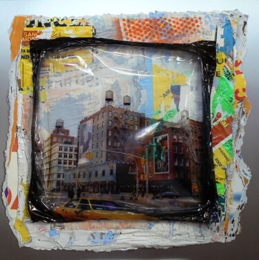 Collages titled "NY Réservoirs" by Cathie Berthon, Original Artwork