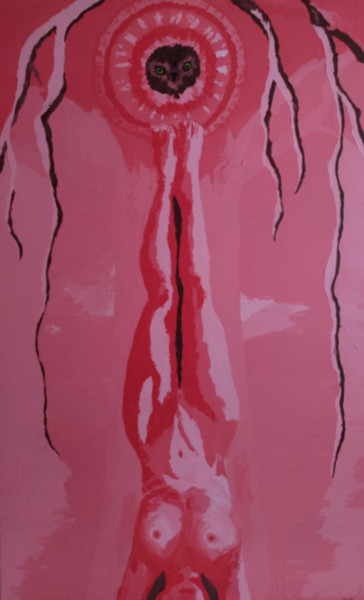 Pittura intitolato "Vulva" da Lulu Cinn, Opera d'arte originale, Acrilico