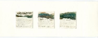 Estampas & grabados titulada "Traces 2" por Bergerot-Jones Catherine, Obra de arte original, Grabado