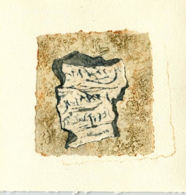 Estampas & grabados titulada "Traces" por Bergerot-Jones Catherine, Obra de arte original, Grabado
