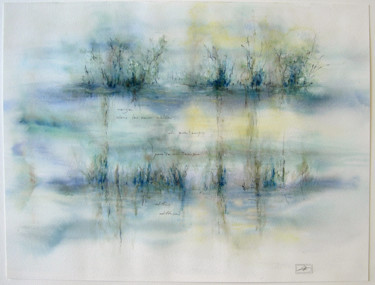 Painting titled "Eaux mêlées" by Bergerot-Jones Catherine, Original Artwork, Watercolor