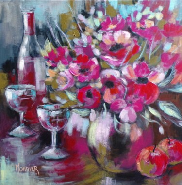 Painting titled "Tchin !" by Cathy Monnier, Original Artwork, Acrylic
