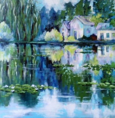 Peinture intitulée "Esprit du Marais 20…" par Cathy Monnier, Œuvre d'art originale, Acrylique