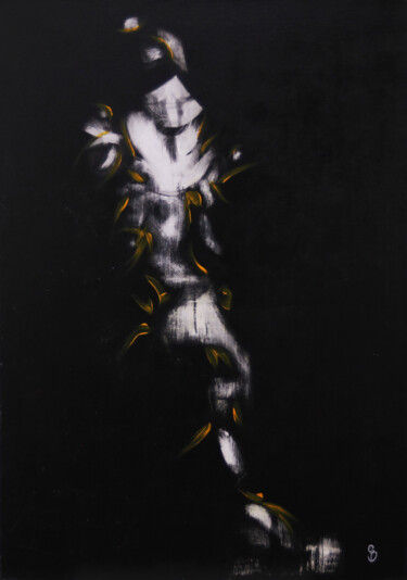 Peinture intitulée "Fumée lyrique" par Cathy Blue, Œuvre d'art originale, Acrylique Monté sur Châssis en bois