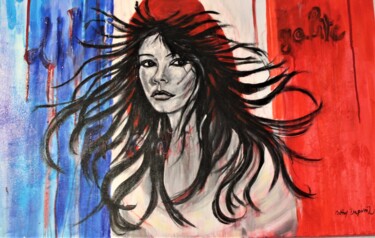 Painting titled "libertéegalitéfrate…" by Cathy Dapvril (CDL), Original Artwork, Acrylic