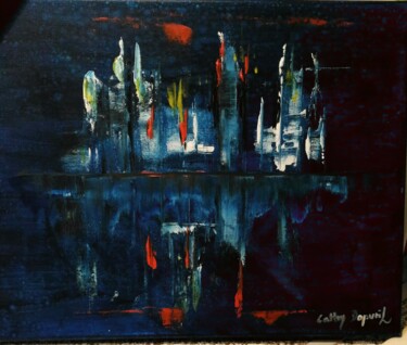 Malerei mit dem Titel "ville2" von Cathy Dapvril (CDL), Original-Kunstwerk, Acryl