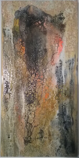 Painting titled "L'ombre d'or" by Cathy Dapvril (CDL), Original Artwork, Acrylic