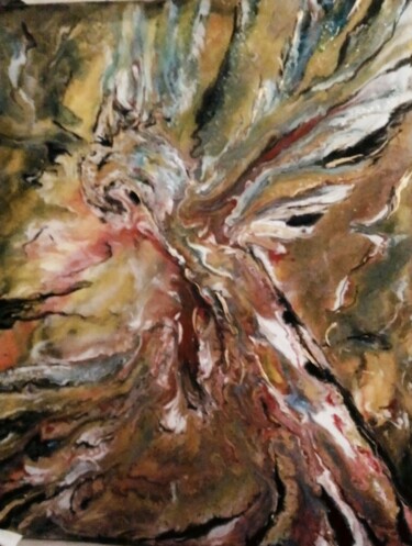 Painting titled "RENAISSANCE" by Cathy Dapvril (CDL), Original Artwork, Resin