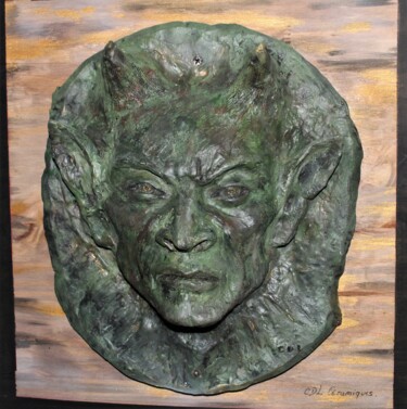 Sculpture intitulée "El diablo" par Cathy Dapvril (CDL), Œuvre d'art originale, Céramique