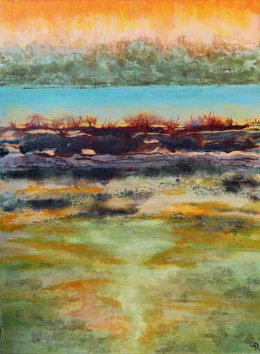 Peinture intitulée "Sel et terre" par Catherine Delclaux, Œuvre d'art originale, Acrylique