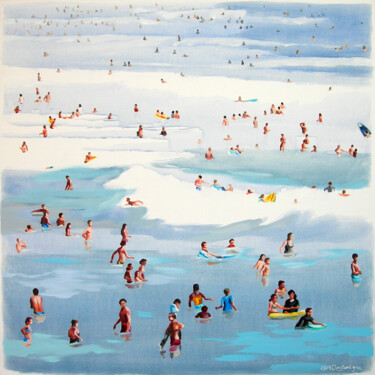 Картина под названием "Pleine mer" - Cathy Doutreligne, Подлинное произведение искусства, Акрил Установлен на Деревянная рам…