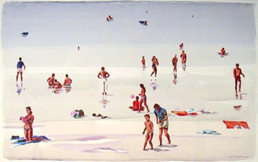 La conversation Peinture intitulée "La conversation" par Cathy Doutreligne, Œuvre d'art originale, Acrylique Monté sur Châssis