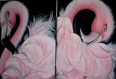 Картина под названием "PABLO & PEDRO  dipt…" - Cathy Fix, Подлинное произведение искусства, Акрил Установлен на Деревянная р…