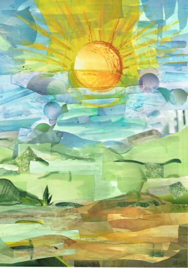 Peinture intitulée "Espace intérieur" par Cathy Garcia Canalès, Œuvre d'art originale, Aquarelle