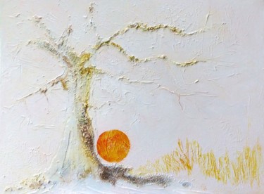 Malerei mit dem Titel "Soleil couché" von Cathy Guerrier-D., Original-Kunstwerk, Acryl