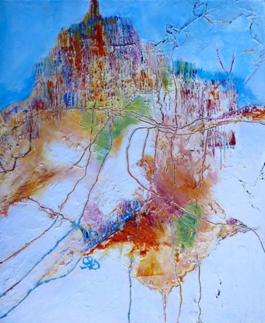 Peinture intitulée "Le Mont" par Cathy Guerrier-D., Œuvre d'art originale, Acrylique