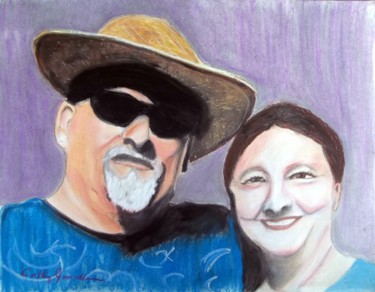 Painting titled "Deb and Terry" by Cathy Jourdan, Original Artwork