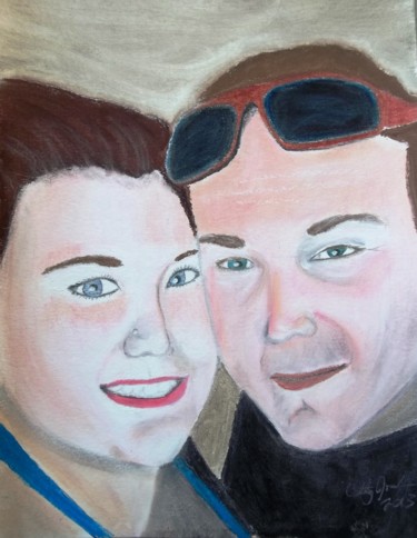Painting titled "Emily and Jack" by Cathy Jourdan, Original Artwork