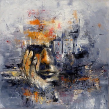 Malerei mit dem Titel "Identité" von Cathy Lebret, Original-Kunstwerk, Öl