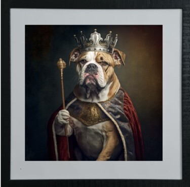 Digital Arts titled "DOGGY KING" by Cathy Massoulle (SUNY), Original Artwork, AI generated image