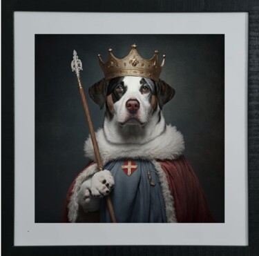 Digital Arts titled "DOGGY KING II" by Cathy Massoulle (SUNY), Original Artwork, AI generated image