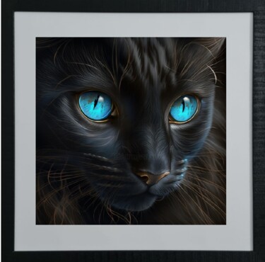 Digital Arts titled "LE CHAT" by Cathy Massoulle (SUNY), Original Artwork, AI generated image