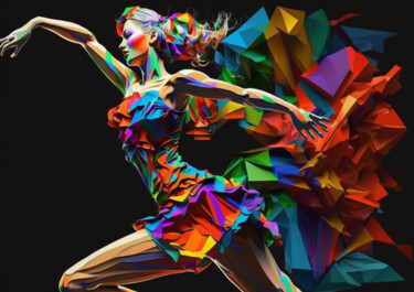 Цифровое искусство под названием "DANCE" - Cathy Massoulle (SUNY), Подлинное произведение искусства, Изображение, сгенериров…