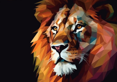 Arts numériques intitulée "PARIS LION" par Cathy Massoulle (SUNY), Œuvre d'art originale, Image générée par l'IA