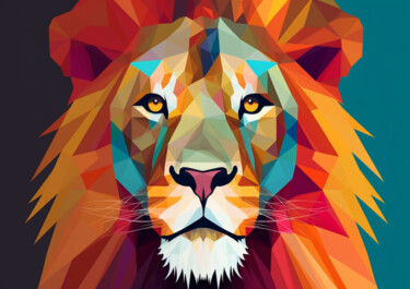 Digital Arts titled "CHAPY LION" by Cathy Massoulle (SUNY), Original Artwork, AI generated image