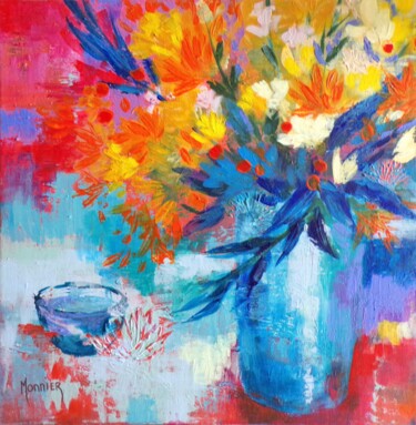 Pintura titulada "Bouquet de couleurs" por Cathy Monnier, Obra de arte original, Acrílico