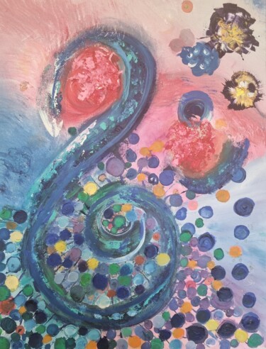 Painting titled "Vortex" by Cathy Occo, Original Artwork, Acrylic