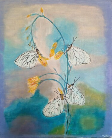 Painting titled "Elegance" by Cathy Occo, Original Artwork, Oil