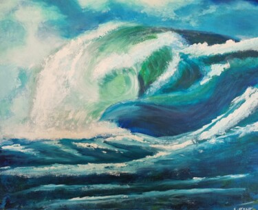 Painting titled "Tempetueuse" by Cathy Occo, Original Artwork, Oil