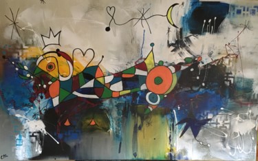 Pintura titulada "Peace and Love" por Cathy Pantigny, Obra de arte original, Acrílico