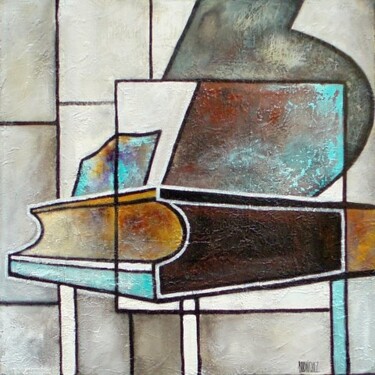 Painting titled "piano" by Cathy Rodriguez, Original Artwork, Acrylic
