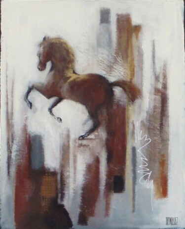 Painting titled "L'ETALON" by Cathy Rodriguez, Original Artwork