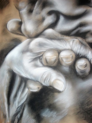 Drawing titled "amour toujours" by Cathy, Original Artwork, Pastel