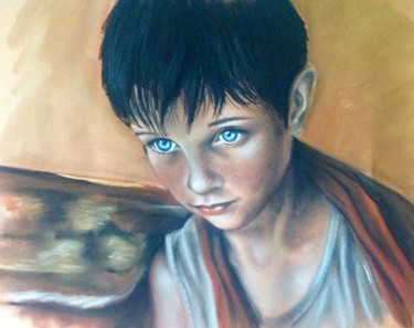 Dessin intitulée "VICTOR" par Cathy, Œuvre d'art originale, Pastel