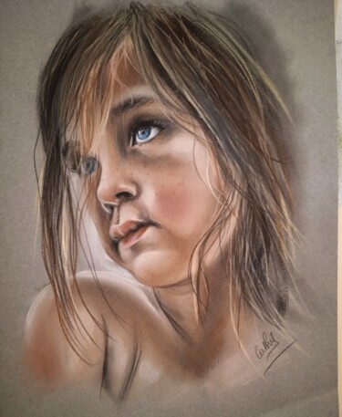 Drawing titled ", ailleurs" by Cathy, Original Artwork, Pastel