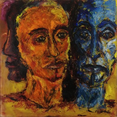 Malerei mit dem Titel "Alter Ego" von Catali, Original-Kunstwerk, Öl