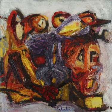 Peinture intitulée "I Mazzeri" par Catali, Œuvre d'art originale, Huile