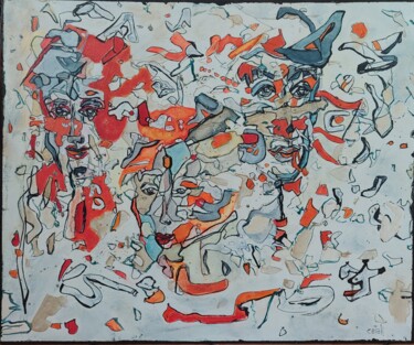 Pintura titulada "vaporetto" por Catali, Obra de arte original, Tinta Montado en Bastidor de camilla de madera