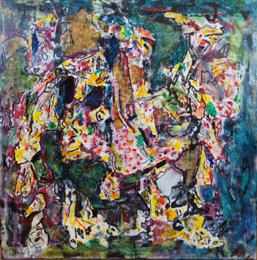 Картина под названием "NY" - Catali, Подлинное произведение искусства, Чернила Установлен на Деревянная рама для носилок