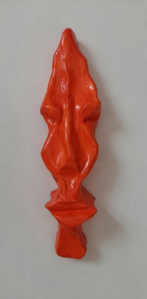 Скульптура под названием "tribal" - Catali, Подлинное произведение искусства, Глина