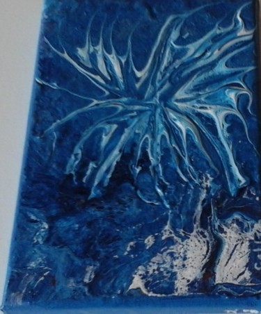 Peinture intitulée "Bleu en eclat" par Cathy Lemaire, Œuvre d'art originale, Acrylique