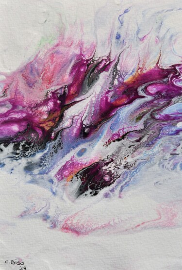 Pittura intitolato "astratto in rosa" da Catia Biso, Opera d'arte originale, Acrilico