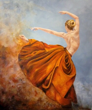 Pittura intitolato "Rinascere per eleva…" da Catia Biso, Opera d'arte originale, Olio