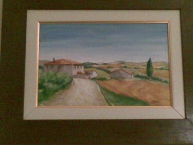 Painting titled "paesaggio" by Catia Biso, Original Artwork